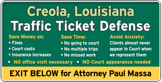 Creola Traffic and Speeding Ticket Lawyer Paul Massa graphic
