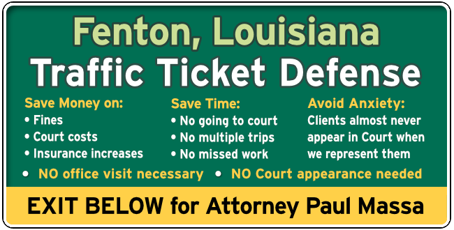 Fenton Traffic and Speeding Ticket Lawyer Paul Massa graphic