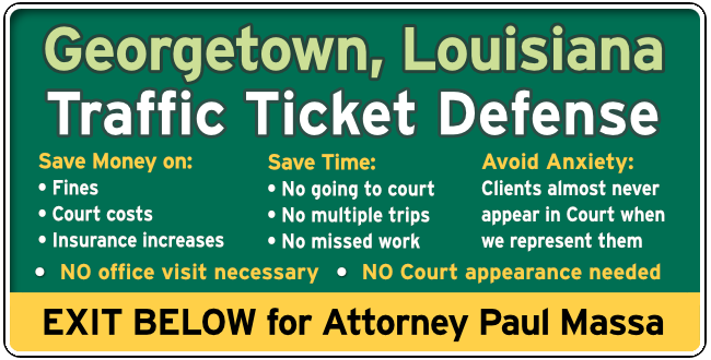 Georgetown Traffic and Speeding Ticket Lawyer Paul Massa graphic