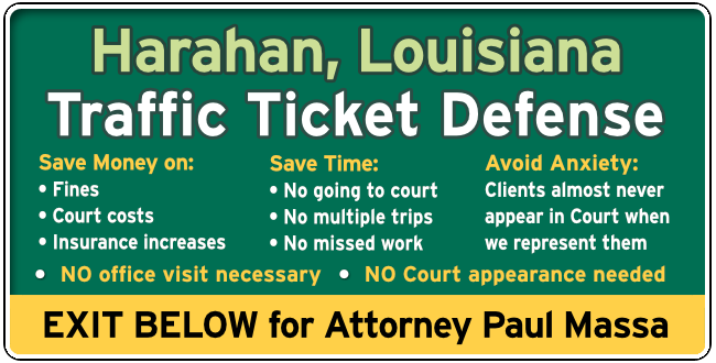 Harahan Traffic and Speeding Ticket Lawyer Paul Massa graphic