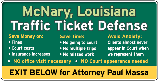 McNary Traffic and Speeding Ticket Lawyer Paul Massa graphic
