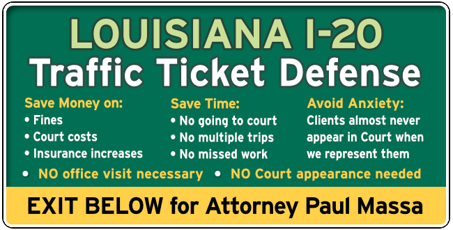 I-20 speeding Ticket Lawyer Paul Massa graphic
