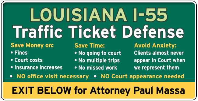 I-55 speeding Ticket Lawyer Paul Massa graphic

