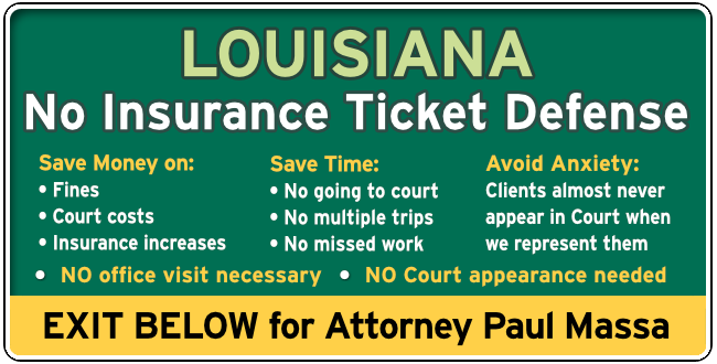 No Insurance Ticket Lawyer Paul Massa graphic
