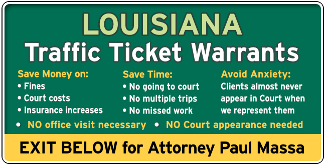 Louisiana Arrest Warrants & Attachments Lawyer Paul Massa graphic
